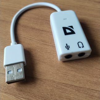 Внешняя звуковая карта с usb. Цвет белый.